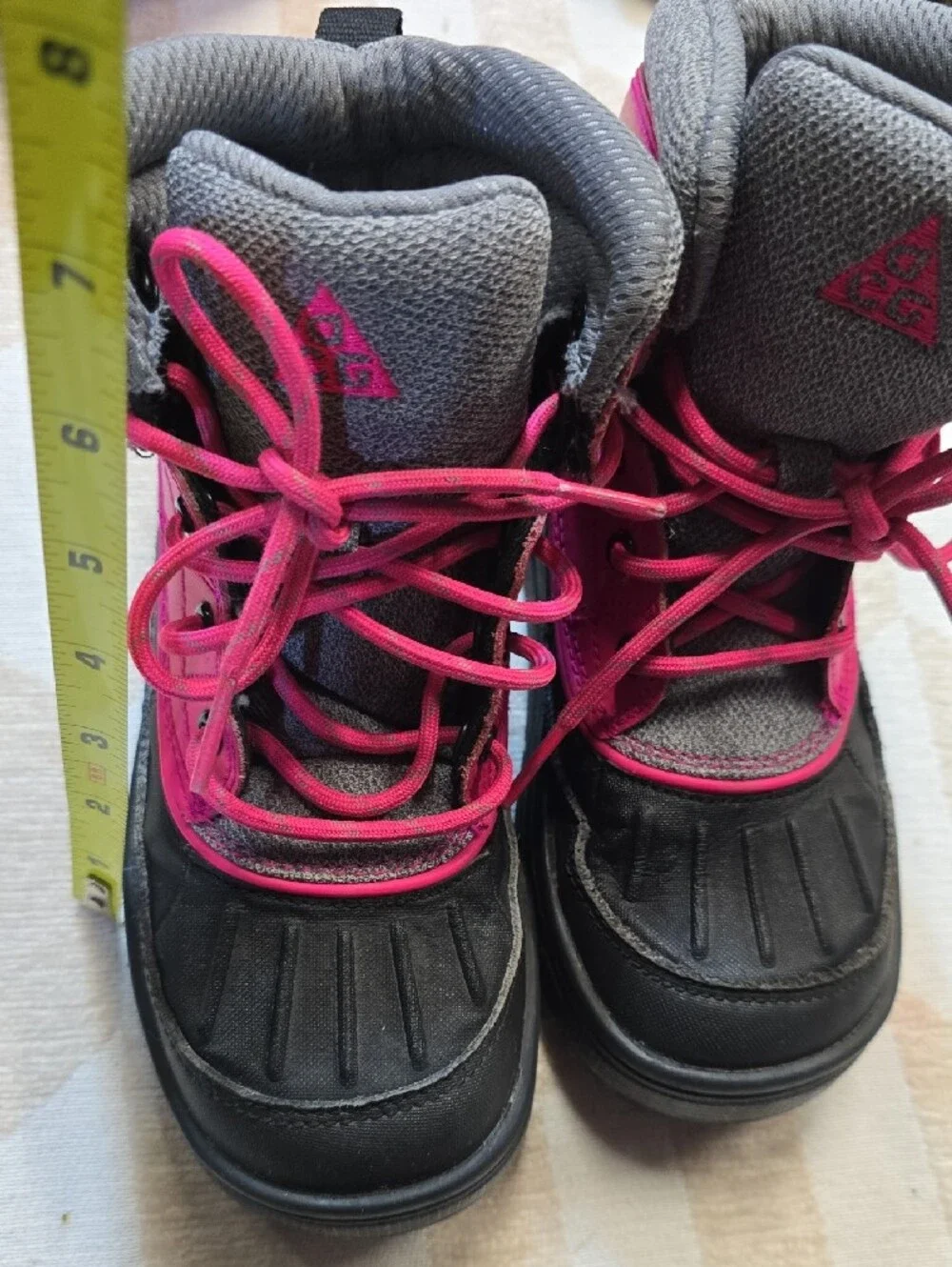 Nike Kids Pink and Black Waterproof Snow Boots